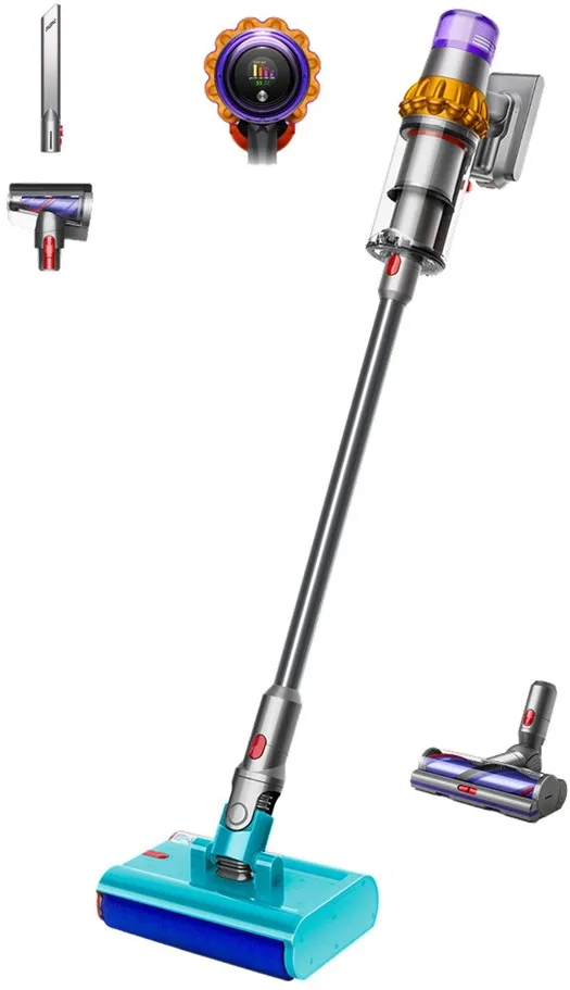 Dyson V15s Detect Submarine 2-in-1 stick vacuum Battery Dry&wet Bagless 0.77 L Nickel, Yellow