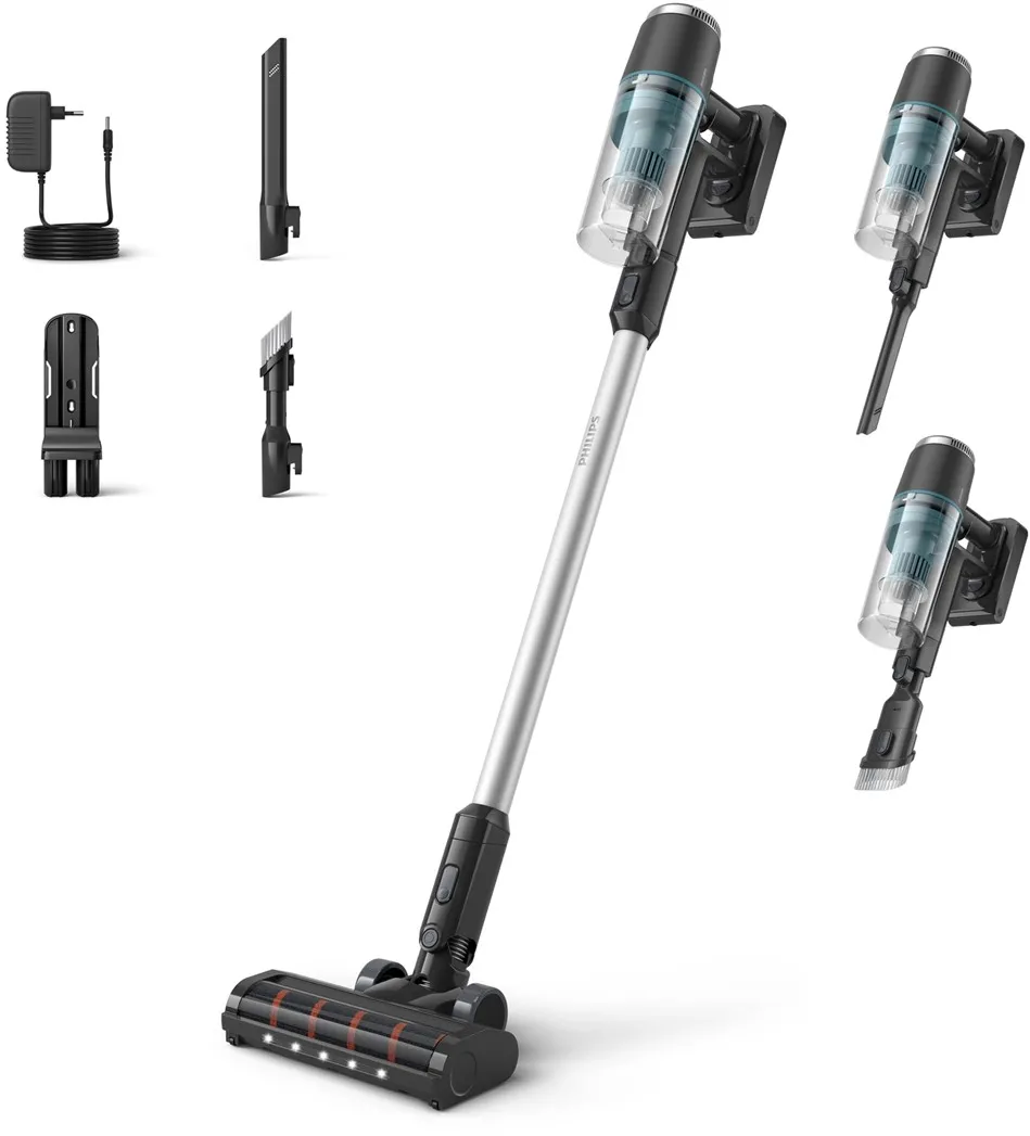 Philips 3000 series XC3031 Stick vacuum Battery Dry Bagless Black, Blue