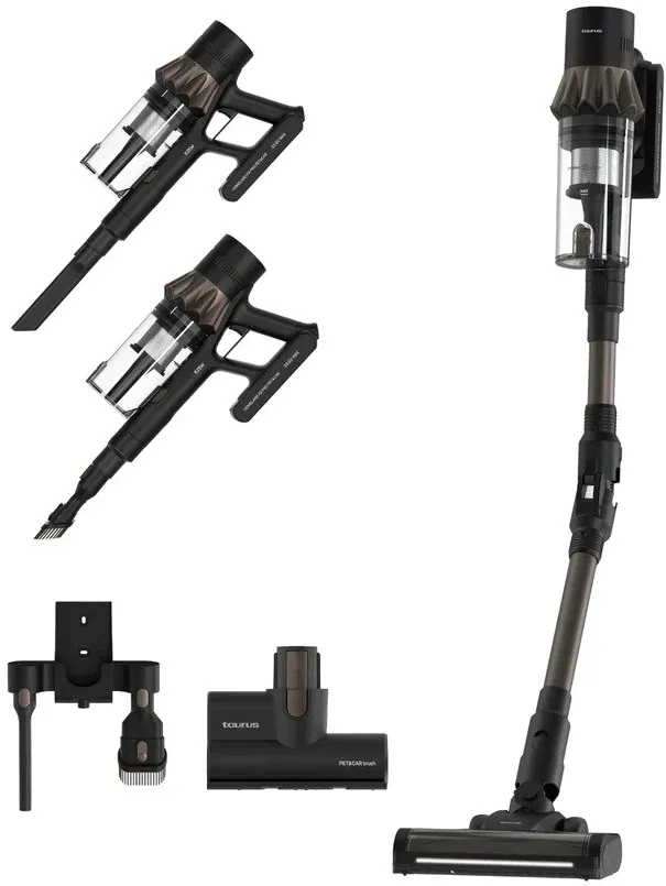 Taurus Homeland X9 Pro Pet & Car Cordless Stick Aspirator Battery-powered Dry HEPA Bagless 0.7 l 615 W Black, Brown 2.5 Ah