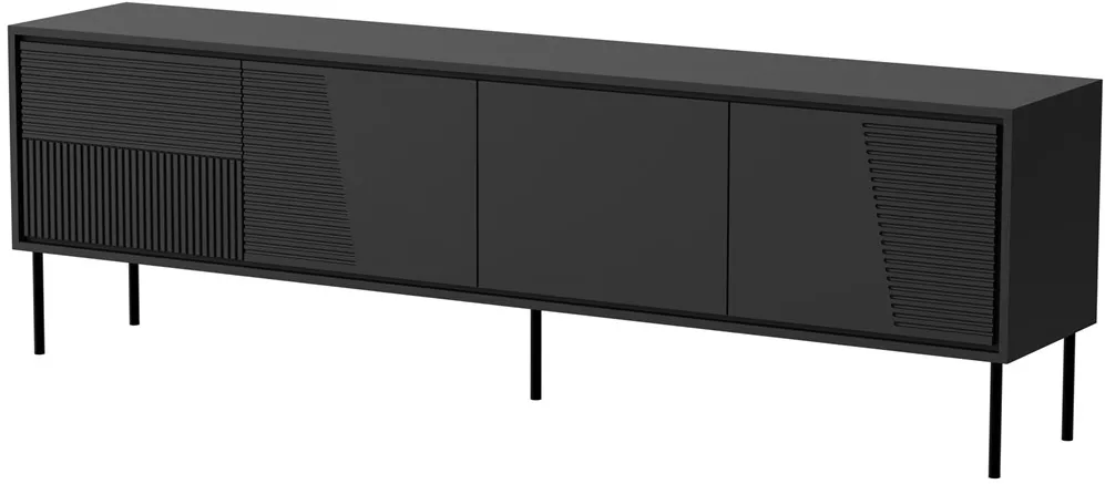RTV cabinet ABI 4D 200x38x62 black matt