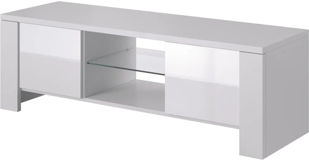 Cama TV stand WEST 42/130/42 white/white gloss