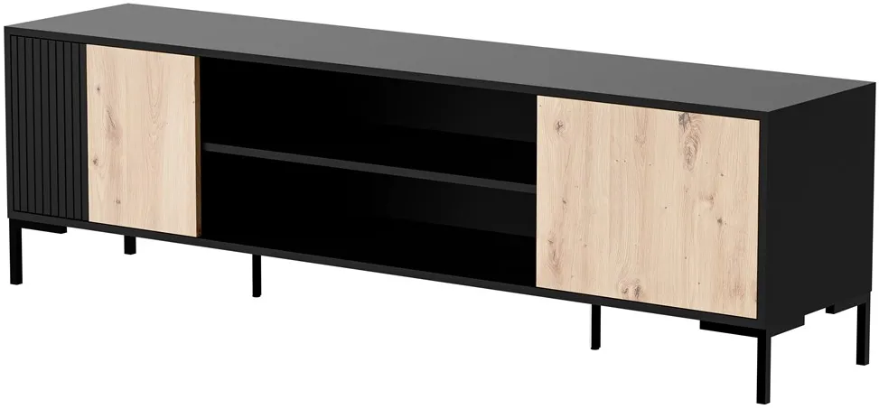 Cama RTV cabinet MERCI RTV cabinet 180 x 40 x 53.5 cm black/oak artisan