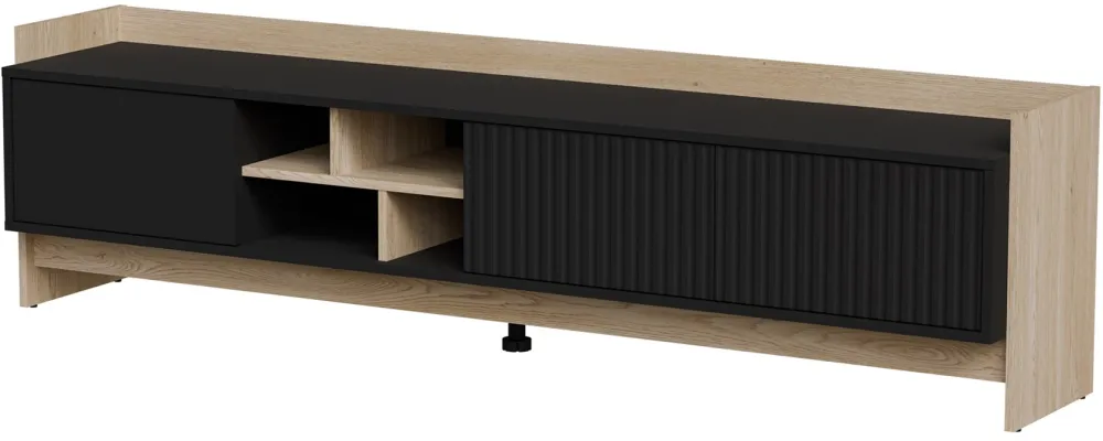Cama RTV PORTO 3D cabinet 190x38x50 oak/black