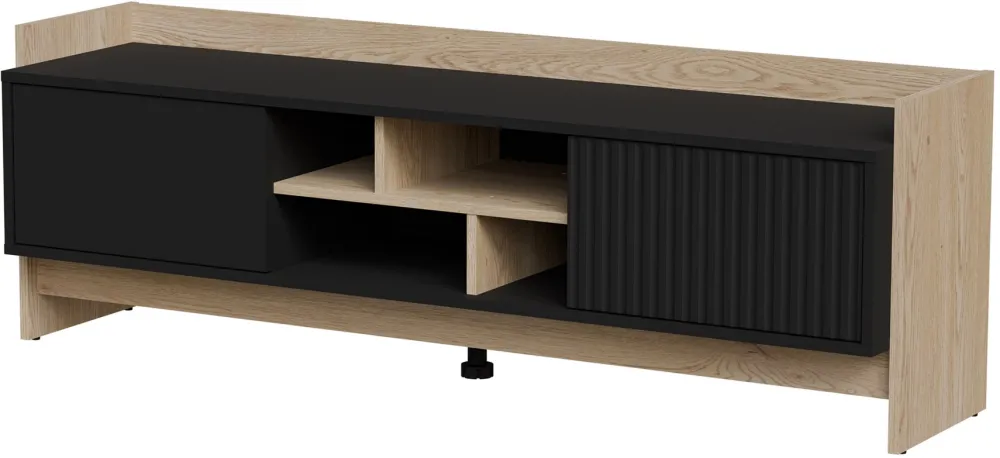 Cama RTV PORTO 2D cabinet 150x38x50 oak/black