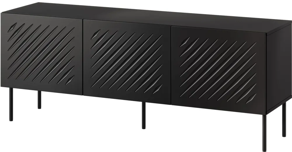 RTV cabinet SIENA 150.5x40x60 black matt
