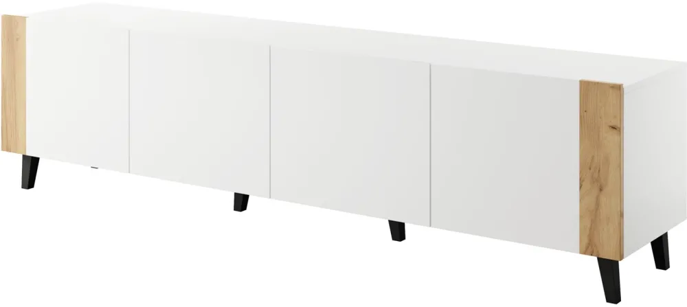 RTV cabinet FARO 200x42x52 white matt + oak craft