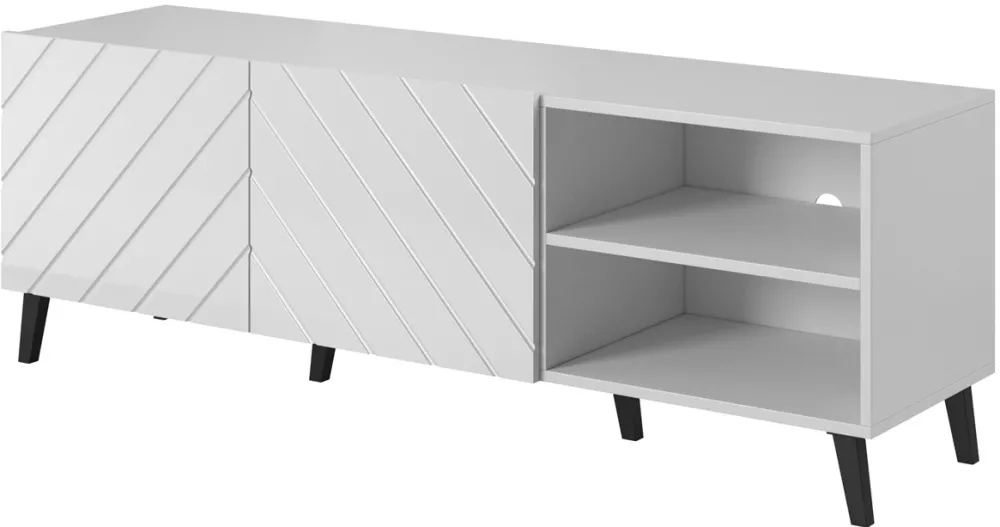 RTV cabinet ABETO 150x42x52 white/white glossy