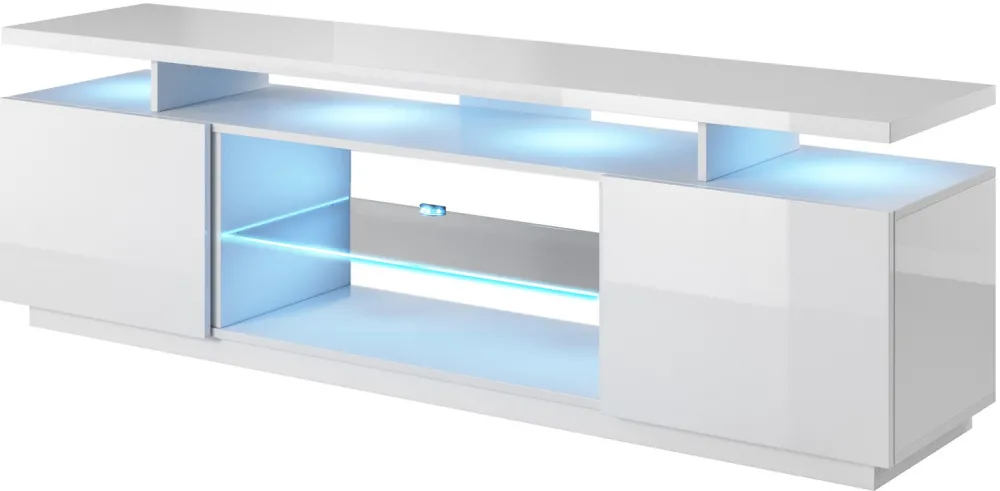 RTV cabinet EVA 180x40x56 white/white glossy