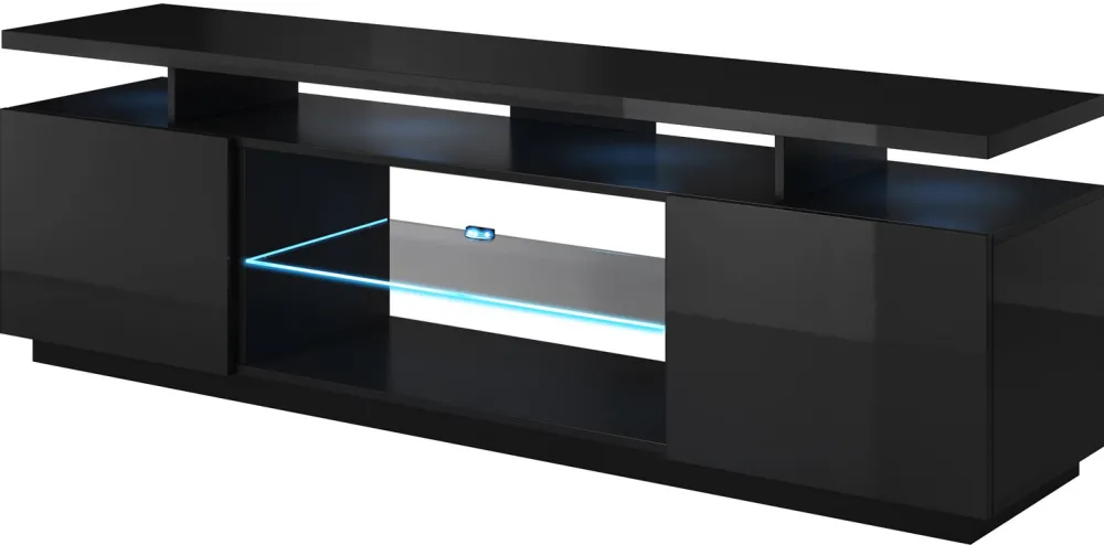 RTV cabinet EVA 180x40x56 black glossy