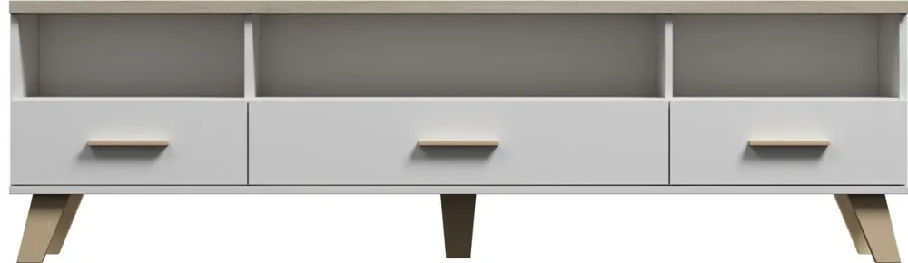 Cama RTV stand LOTTA 180cm white + sonoma oak