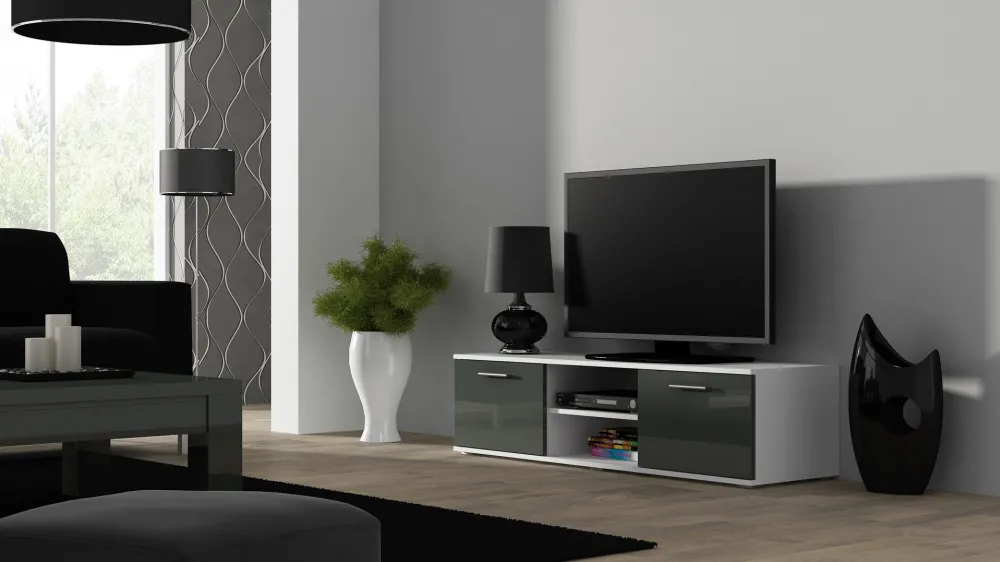 Cama TV stand SOHO 140 white/grey gloss