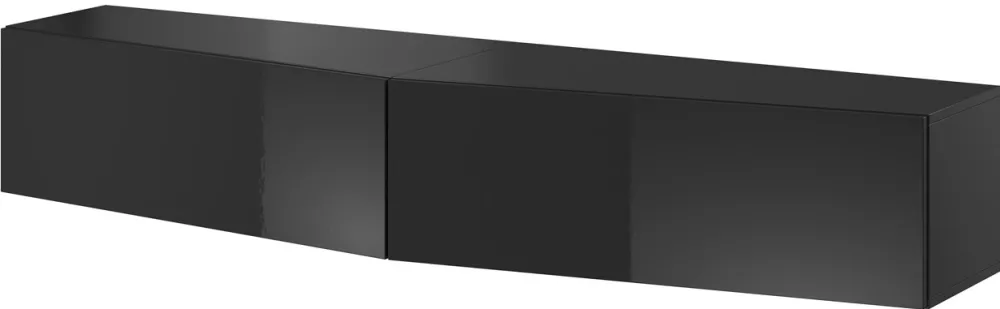 Cama TV stand VIGO SLANT 180cm (2x90) black/black gloss