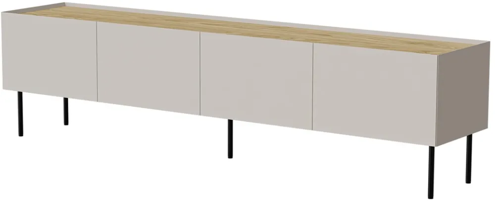 Cama FELLINI TV cabinet 200x40x52 cashmere + oiled oak top