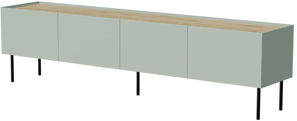 Cama FELLINI TV cabinet 200x40x52 olive + oiled oak top