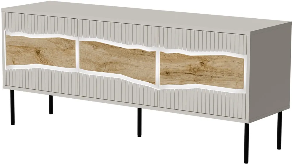 Cama INSERTO 3D TV cabinet 143.5x40x61.5 cashmere + LED