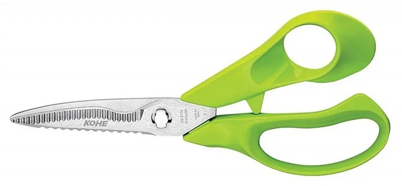 KOHE 5-in-1 multifunctional kitchen scissors, lime green
