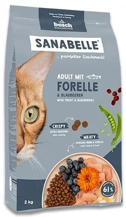 BOSCH Sanabelle Life Adult Trout with blueberries - dry cat food - 8kg