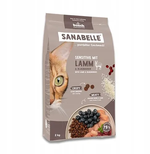 BOSCH Sanabelle Life Sensitive with lamb & blueberries - dry cat food - 8kg