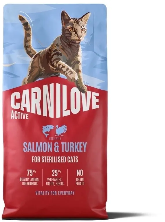 CARNILOVE Active Cat Salmon&Turkey Sterilised - dry cat food - 6kg