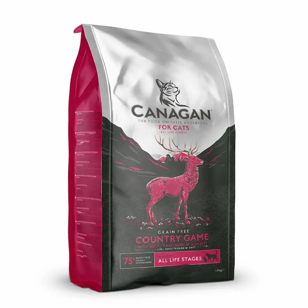 CANAGAN Country Game  Duck, deer, rabbit - dry cat food - 1.5kg
