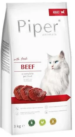 DOLINA NOTECI Piper Animals with beef - Dry Cat Food - 3 kg