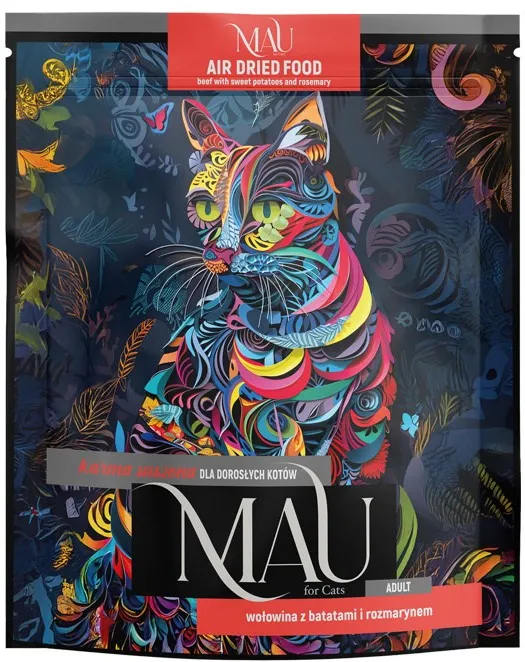 MAU Air dried Beef with sweet potatoes and rosemary - dry cat food - 700g