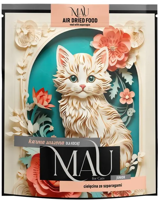 MAU Air dried Junior Veal with asparagus - dry cat food - 700g
