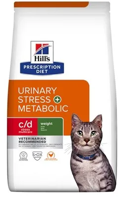 HILL'S Feline c/d Urinary Stress + Metabolic - Dry Cat Food - 3 kg