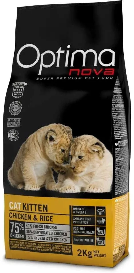 OPTIMANOVA Kitten Mono Chicken and Rice - dry cat food - 2kg