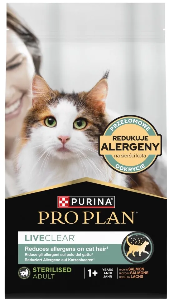PURINA Pro Plan LiveClear Sterilised Rich in salmon - dry cat food - 1,4kg