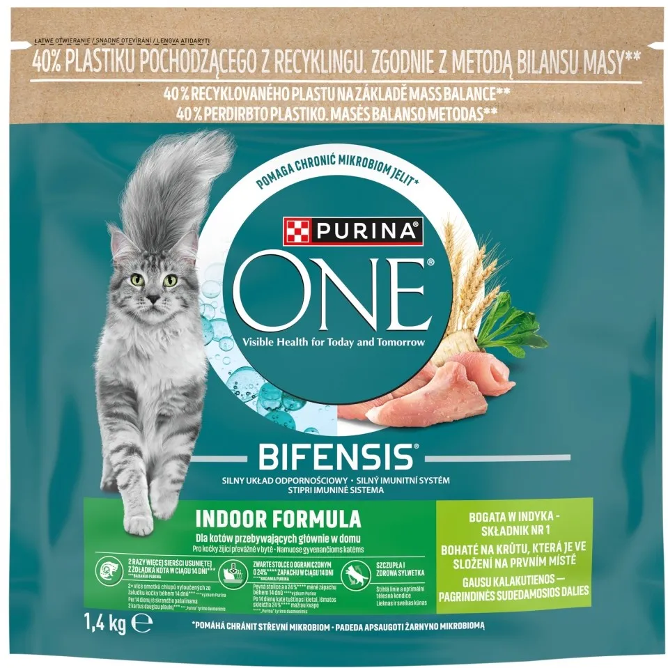 PURINA One Bifensis Indoor Rich in turkey - dry cat food - 750g