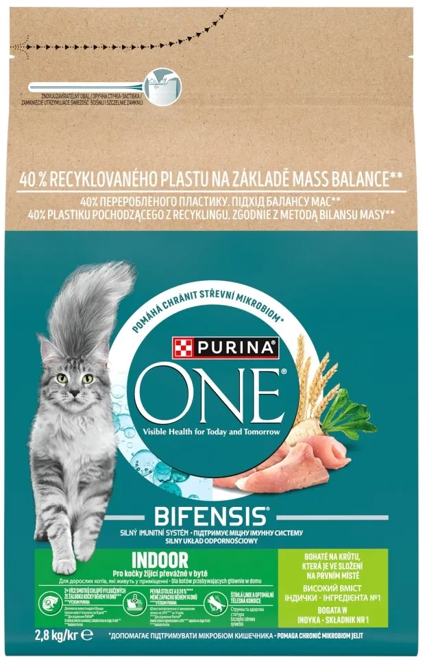 PURINA One Bifensis Indoor Rich in turkey - dry cat food - 2,8kg