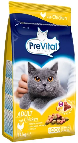 PREVITAL Cat Food Adult with Chicken - Dry Cat Food - 1.4 kg