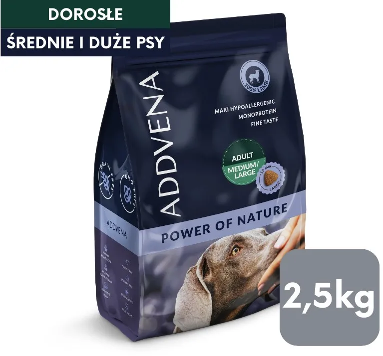 ADDVENA Power of Nature Adult Medium/Large Lamb - dry dog food - 2,5kg