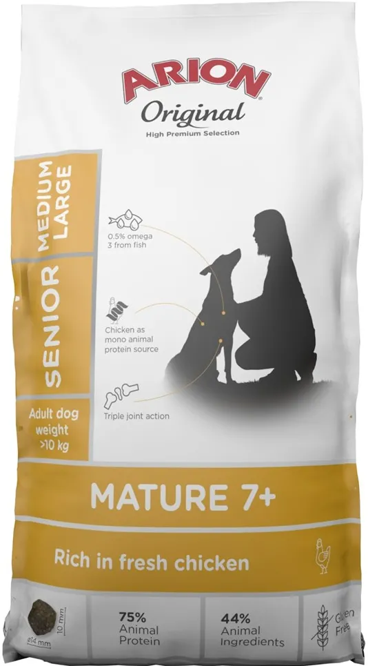 ARION Original Senior Mature 7+ Medium & Large Chicken Mono - dry dog food - 12kg