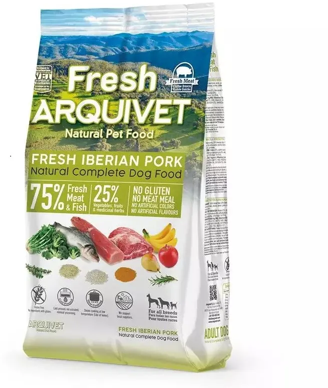 ARQUIVET Fresh Iberian Pork and fish - semi-moist dog food - 2,5kg