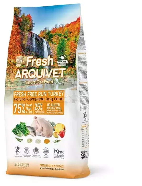 ARQUIVET Fresh Turkey and fish - semi-moist dog food - 10kg