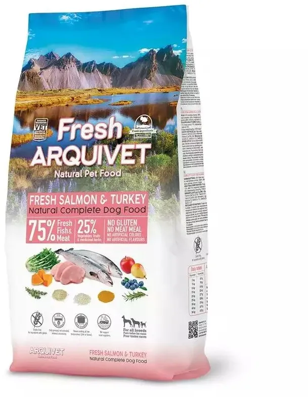 ARQUIVET Fresh Salmon with turkey - semi-moist dog food - 2,5 kg
