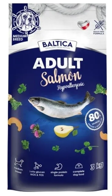 BALTICA Excellent Hypoallergenic Adult Medium breeds Salmon - dry dog food - 3kg