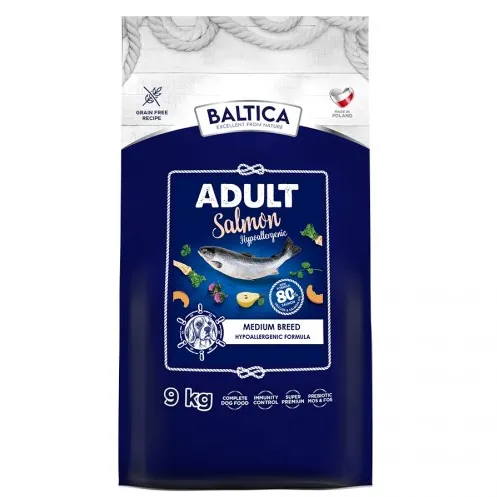 BALTICA Excellent Hypoallergenic Adult Medium breeds Salmon - dry dog food - 9kg