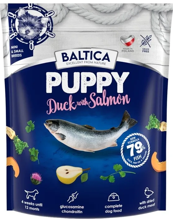 BALTICA Excellent Puppy Duck with salmon Small breeds - dry dog food - 1kg