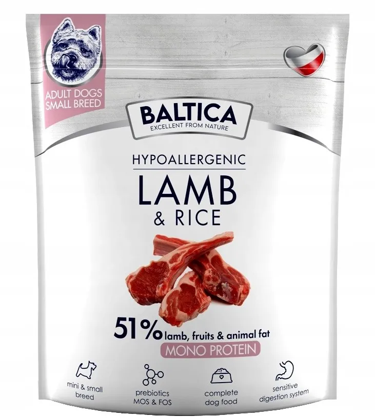 BALTICA Nutraceutic Hypoallergenic S Lamb with rice - dry dog food - 1kg