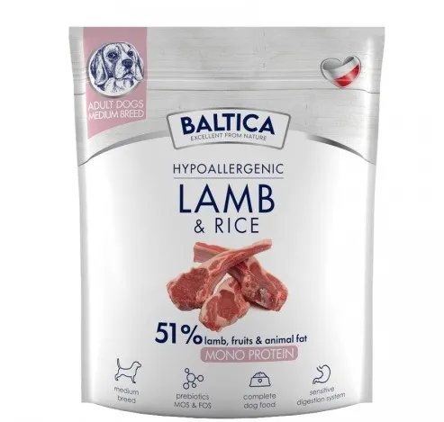 BALTICA Nutraceutic Hypoallergenic M Lamb with rice - dry dog food - 1kg