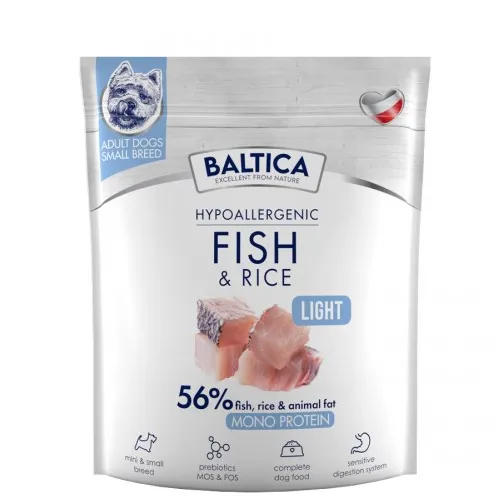 BALTICA Nutraceutic Hypoallergenic Light S Fish with rice - dry dog food - 1kg