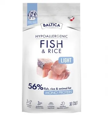 BALTICA Nutraceutic Hypoallergenic Light M Fish with rice - dry dog food - 3kg