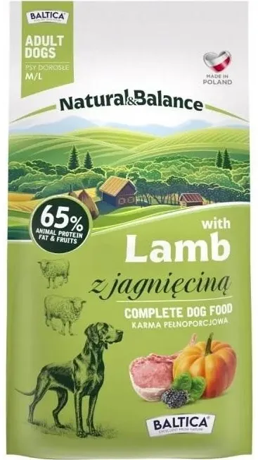 BALTICA Natural & Balance Lamb M/L – dry dog food – 3kg