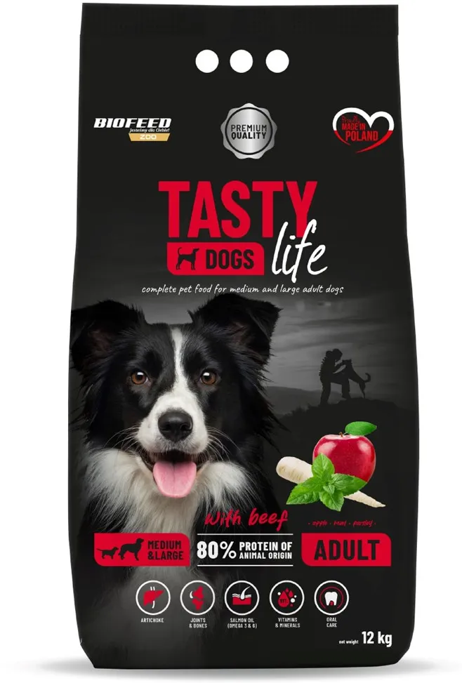 BIOFEED Tasty Life medium & large Beef - dry dog food - 12kg