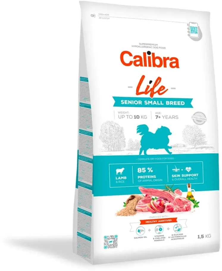CALIBRA Dog Life Senior Small Breed Lamb - dry dog food - 1,5kg