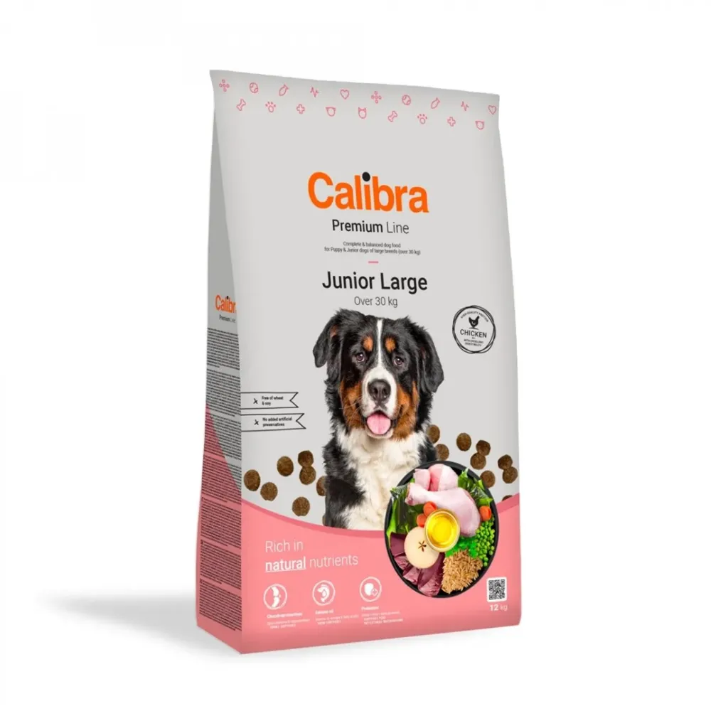 CALIBRA Premium Line Junior Large Chicken - dry dog food - 12kg