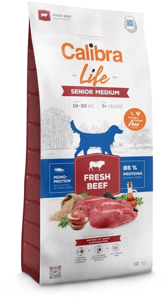 CALIBRA Life Senior Medium Fresh Beef - dry dog food - 12kg